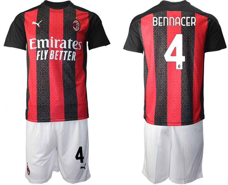 Men 2020-2021 club AC milan home #4 red Soccer Jerseys->ac milan jersey->Soccer Club Jersey